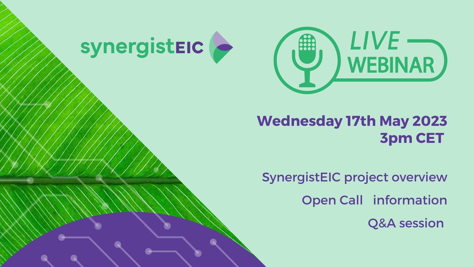Webinar - SynergistEIC_Open Call