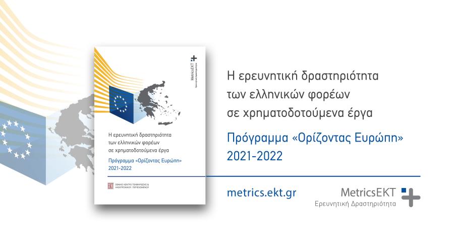 ερευνητική δραστηριότητα σε χρηματοδοτούμενα έργα, Πρόγραμμα «Ορίζοντας Ευρώπη», 2021-2022